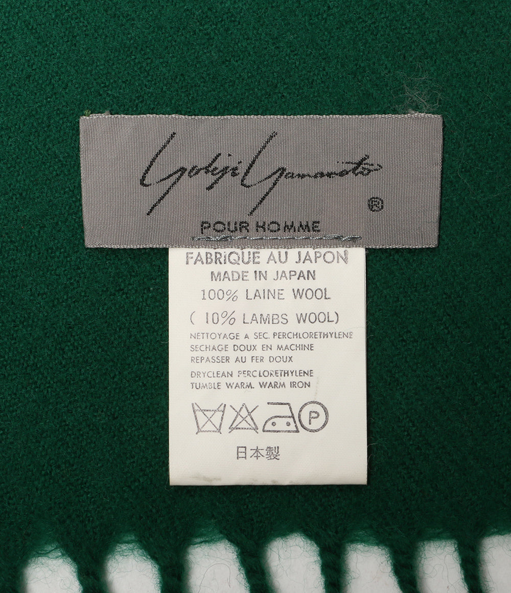 YOHJI YAMAMOTO POUR HOMME 80s 丸ロゴ ツートンマフラー メンズ ヨウジヤマモトプールオム