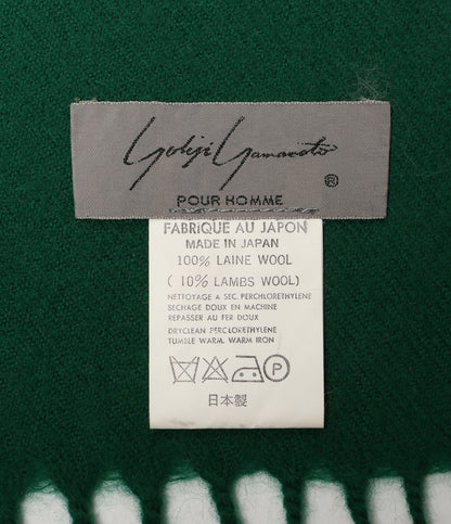 YOHJI YAMAMOTO POUR HOMME 80s 丸ロゴ ツートンマフラー メンズ ヨウジヤマモトプールオム