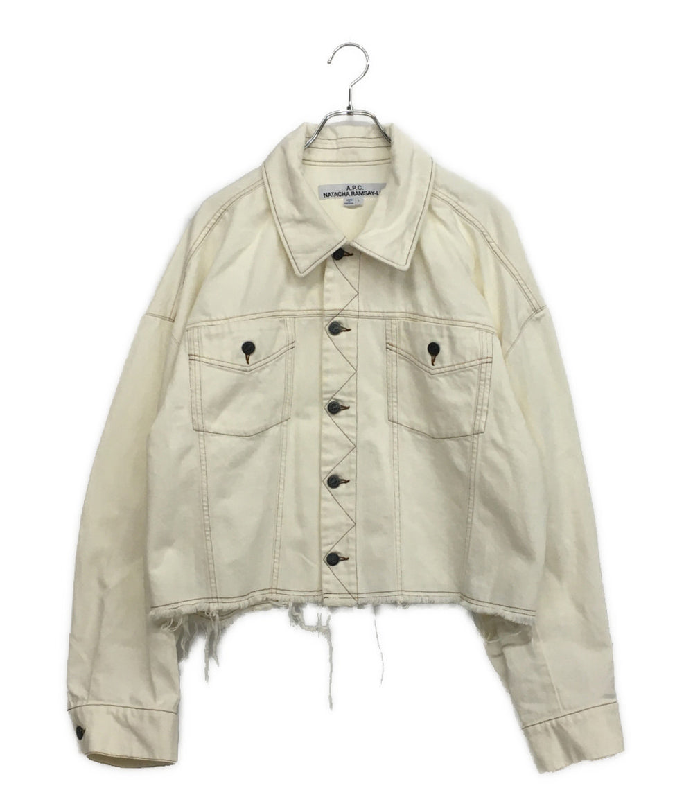 アーペーセー ナターシャラムゼイレヴィ デニムジャケット ホワイト 24243-1-39394 メンズ SIZE L A・P・C×Natacha Ramsay-Levi