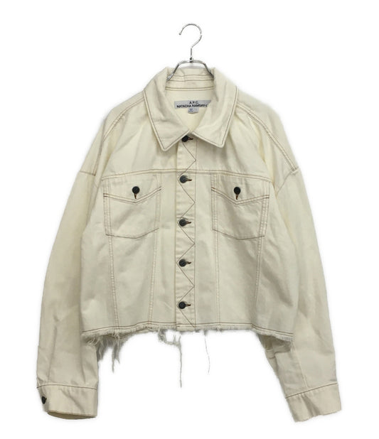A・P・C×Natacha Ramsay-Levi ナターシャラムゼイレヴィ デニムジャケット ホワイト 24243-1-39394 メンズ SIZE L アーペーセー