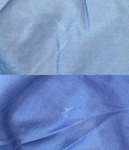 イッセイミヤケ ノーカラーナイロンコート 筆タグ ブルー 80s ES27165 メンズ SIZE 9 ISSEY MIYAKE