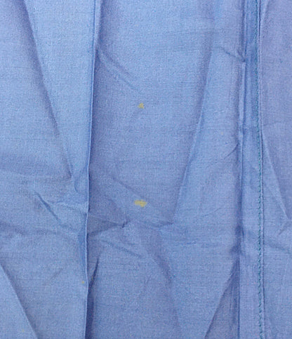 イッセイミヤケ ノーカラーナイロンコート 筆タグ ブルー 80s ES27165 メンズ SIZE 9 ISSEY MIYAKE