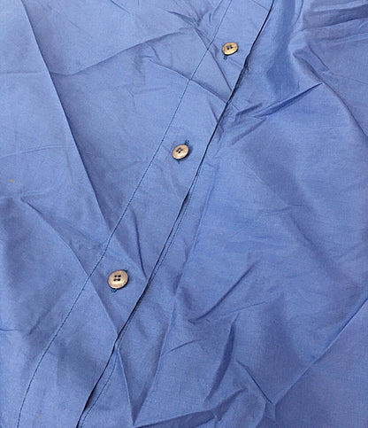 イッセイミヤケ ノーカラーナイロンコート 筆タグ ブルー 80s ES27165 メンズ SIZE 9 ISSEY MIYAKE