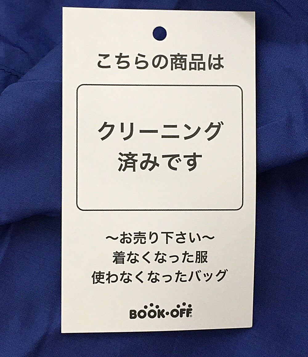 イッセイミヤケ ノーカラーナイロンコート 筆タグ ブルー 80s ES27165 メンズ SIZE 9 ISSEY MIYAKE