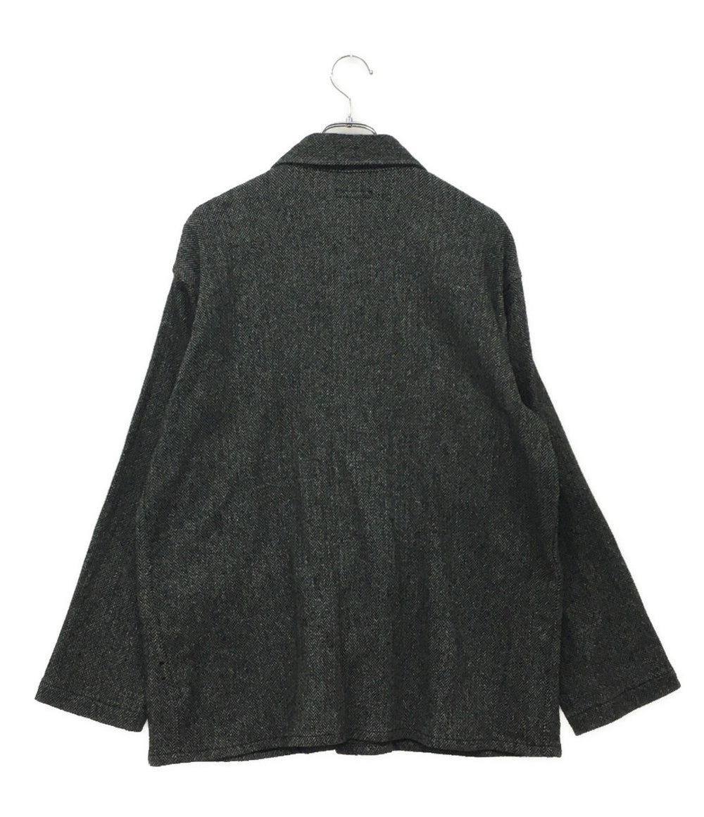 Engineered Garments ヘリンボーンジャケット XS Engineered Garments Wool Herringbone Shirt Jacket Grey XS | eBay