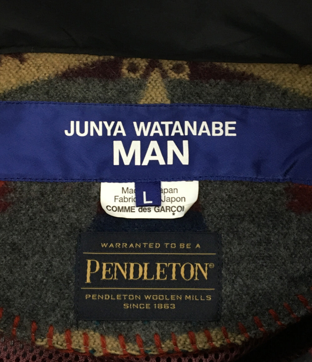 コムデギャルソンジュンヤワタナベマン 美品 マウンテンパーカー X PENDLETON NYLON MOUNTAIN PARKA 22AW WJ-J020 メンズ SIZE L JUNYA WATANABE MAN