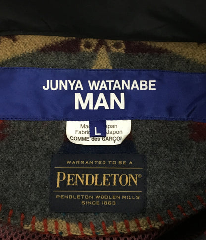 コムデギャルソンジュンヤワタナベマン 美品 マウンテンパーカー X PENDLETON NYLON MOUNTAIN PARKA 22AW WJ-J020 メンズ SIZE L JUNYA WATANABE MAN