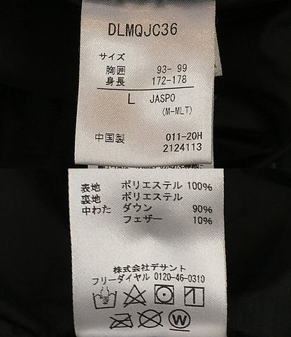 DESCENTE スタンドカラーダウンコート ブラック DLMQJC36 メンズ SIZE L デサント
