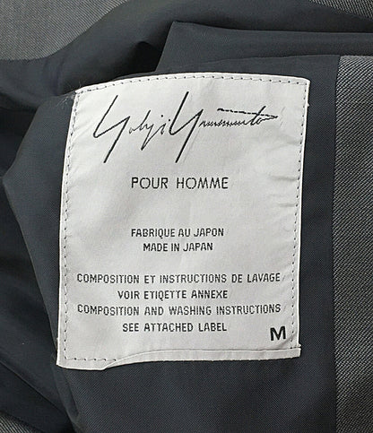 ヨウジヤマモトプールオム ロングジャケット ブラック 98SS HJ-J49-805 メンズ SIZE M YOHJI YAMAMOTO POUR HOMME