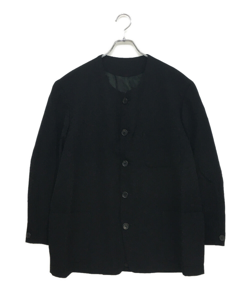 ワイズ フォー メン ノーカラージャケット 3ポケット ブラック 94AW MV-J15-106 メンズ SIZE S Y's for men