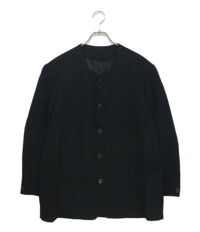 ワイズ フォー メン ノーカラージャケット 3ポケット ブラック 94AW MV-J15-106 メンズ SIZE S Y's for men