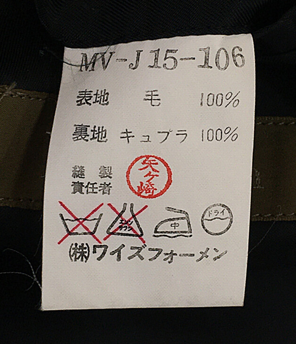 ワイズ フォー メン ノーカラージャケット 3ポケット ブラック 94AW MV-J15-106 メンズ SIZE S Y's for men