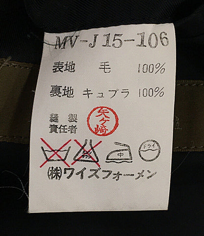 ワイズ フォー メン ノーカラージャケット 3ポケット ブラック 94AW MV-J15-106 メンズ SIZE S Y's for men