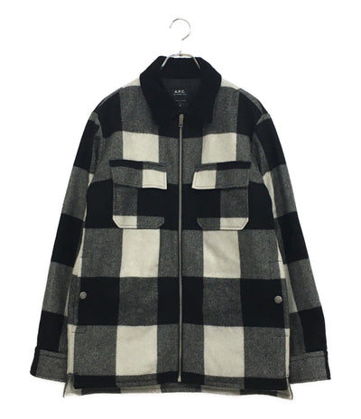 A・P・C カバーオール NEW IAN 22A ホワイト×ブラック 24216-1-35691 メンズ SIZE M アーペーセー