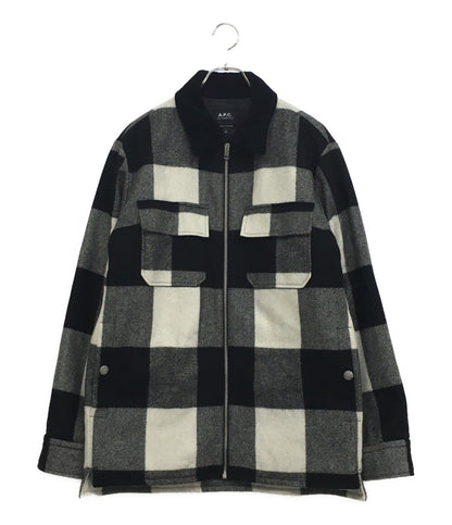 A・P・C カバーオール NEW IAN 22A ホワイト×ブラック 24216-1-35691 メンズ SIZE M アーペーセー