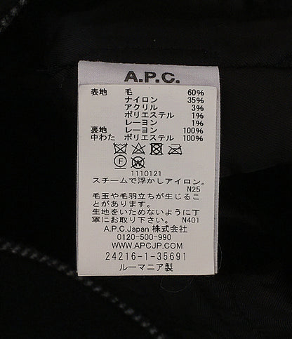 A・P・C カバーオール NEW IAN 22A ホワイト×ブラック 24216-1-35691 メンズ SIZE M アーペーセー