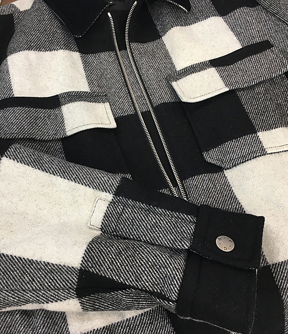 A・P・C カバーオール NEW IAN 22A ホワイト×ブラック 24216-1-35691 メンズ SIZE M アーペーセー