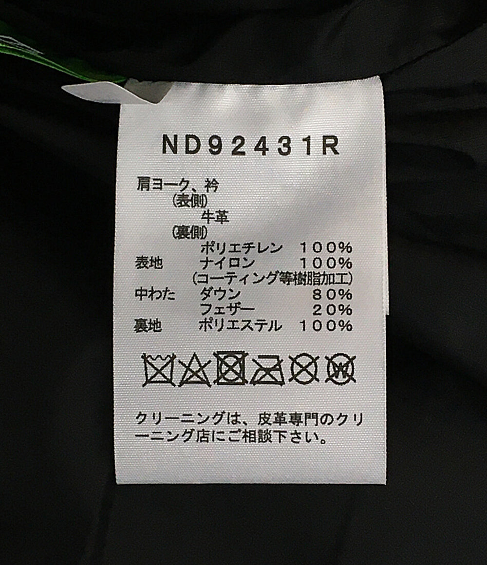 ザノースフェイス ダウンベスト GTX Leather Nuptse Vest ブラック ND92431R メンズ SIZE XL THE NORTH FACE