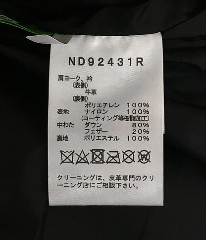 ザノースフェイス ダウンベスト GTX Leather Nuptse Vest ブラック ND92431R メンズ SIZE XL THE NORTH FACE