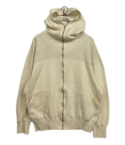 イッセイミヤケ メン ジップパーカー 筆タグ 立体加工 ホワイト 80s メンズ SIZE - ISSEY MIYAKE MEN