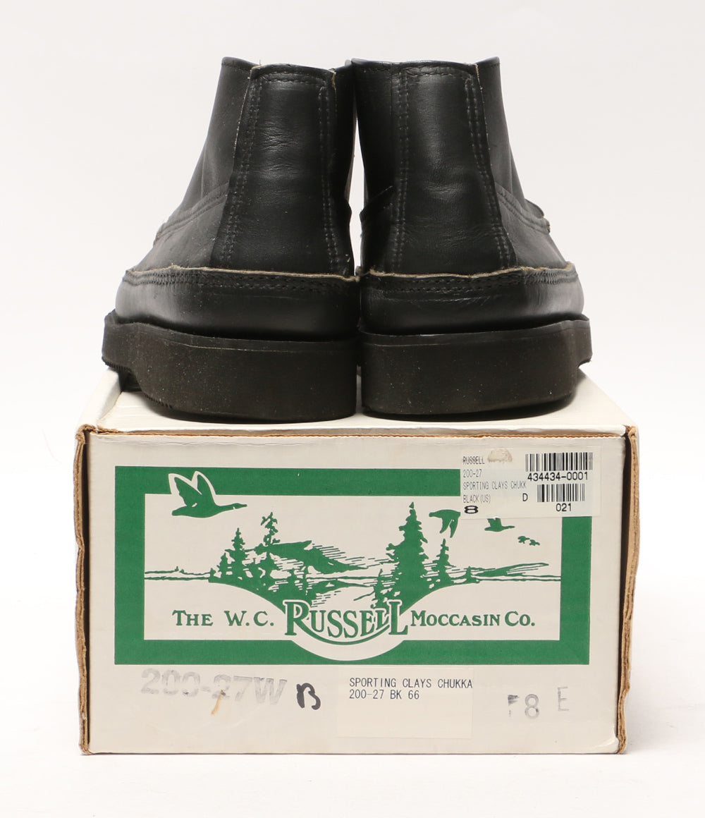 ラッセルモカシン チャッカブーツ ブラック メンズ SIZE 8 RUSSELL MOCCASIN