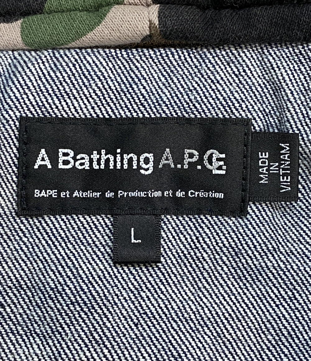 A・P・C アベイシングエイプ デニムジャケット ×a bathing ape メンズ SIZE L アーペーセー