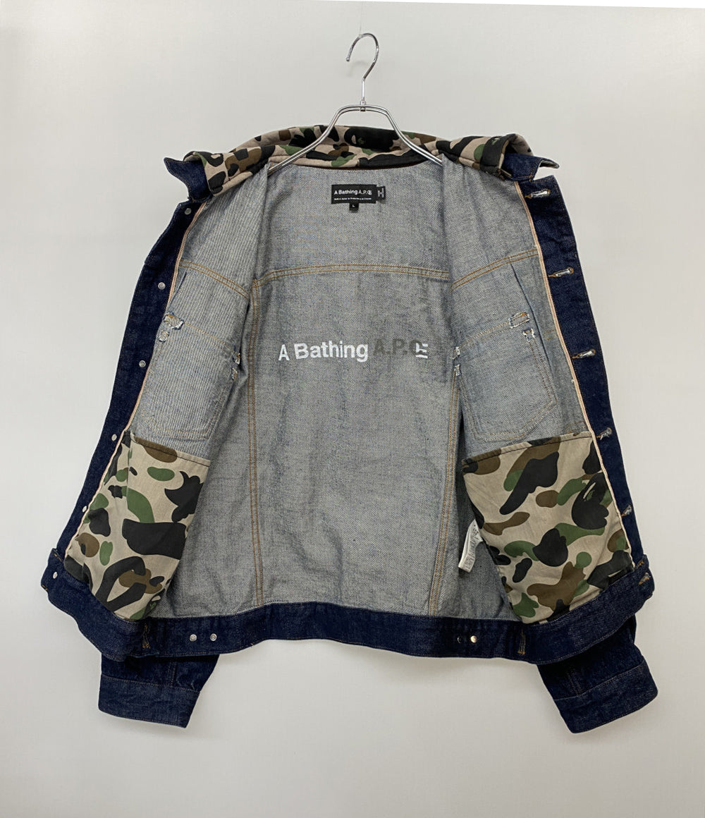 A・P・C アベイシングエイプ デニムジャケット ×a bathing ape メンズ SIZE L アーペーセー
