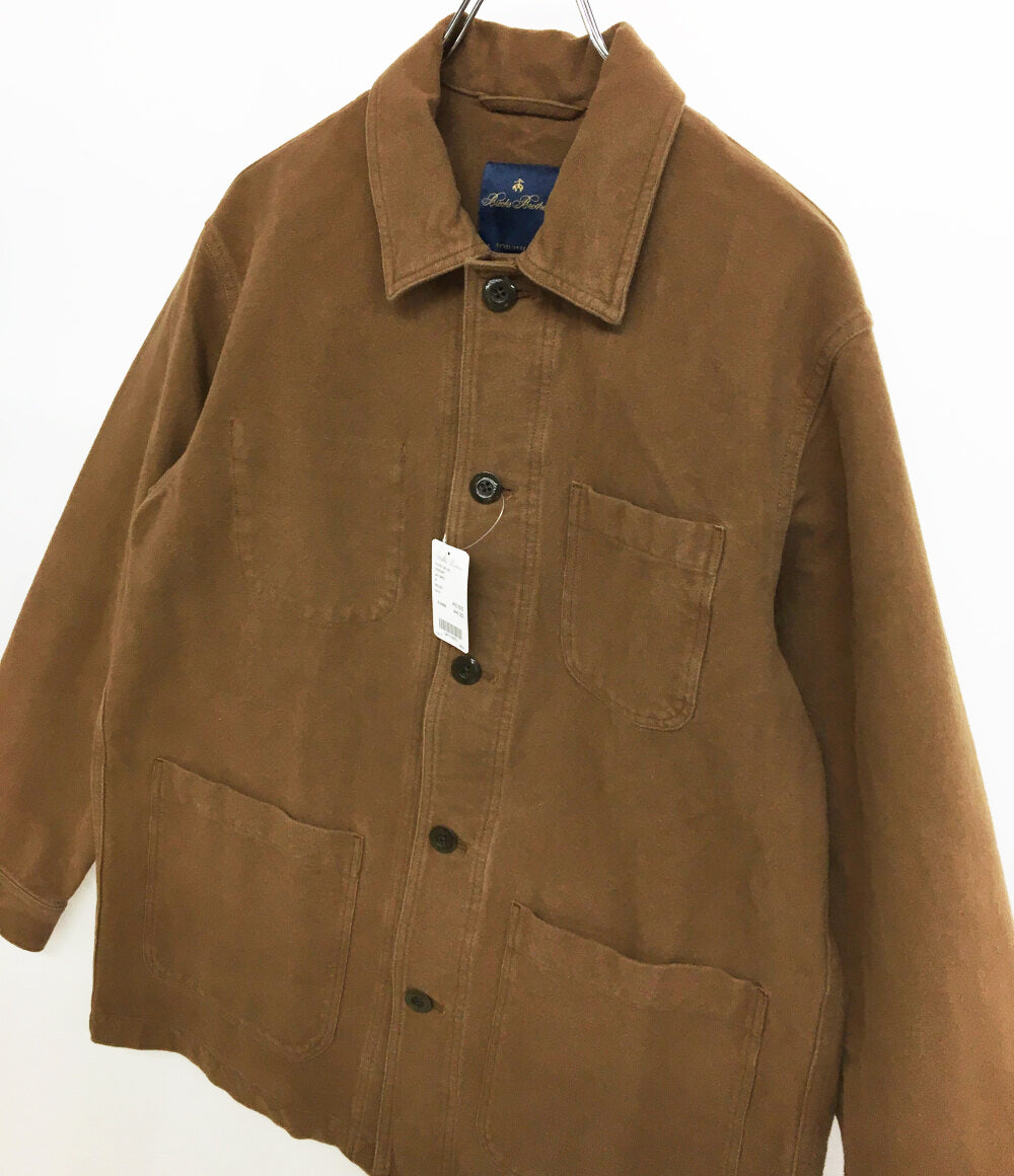 Brooks Brothers コットン モールスキン チョアジャケット ブラウン メンズ SIZE M ブルックスブラザーズ