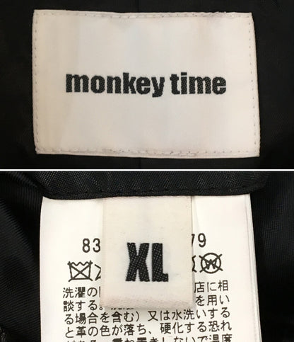 MONKEY TIME シープレザー フライトジャケット ブラック メンズ SIZE XL モンキータイム