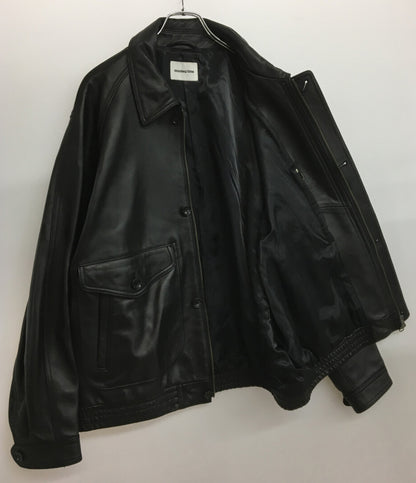 MONKEY TIME シープレザー フライトジャケット ブラック メンズ SIZE XL モンキータイム