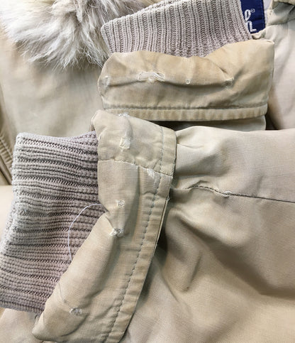 WOOLRICH ダウンジャケット USA製 ベージュ 80s 21032 メンズ SIZE M ウールリッチ