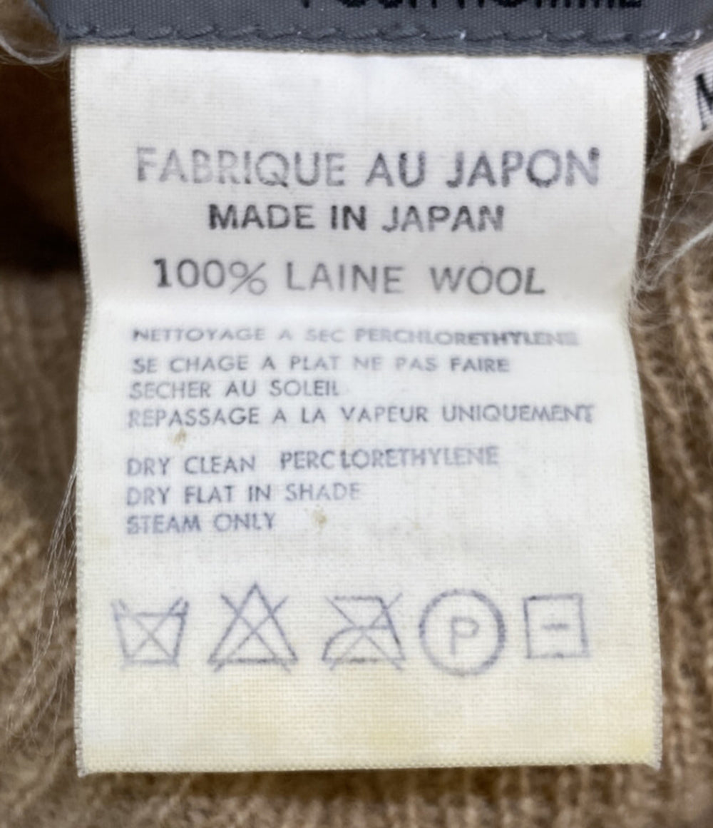 YOHJI YAMAMOTO POUR HOMME ニット 80s 丸ロゴ ベージュ メンズ SIZE M ヨウジヤマモトプールオム