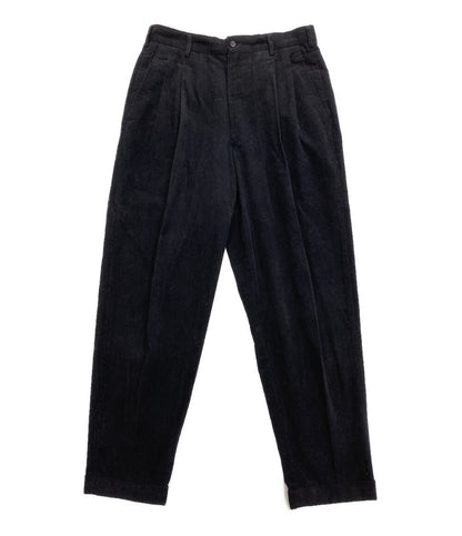 COMME des GARCONS HOMME PLUS 1990AW 2タックコーデュロイパンツ ブラック PP-11036 メンズ SIZE M コムデギャルソンオムプリュス