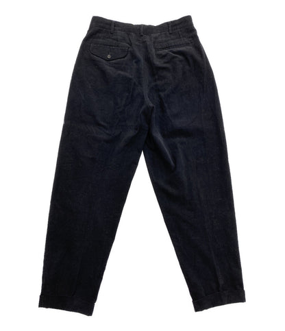 COMME des GARCONS HOMME PLUS 1990AW 2タックコーデュロイパンツ ブラック PP-11036 メンズ SIZE M コムデギャルソンオムプリュス