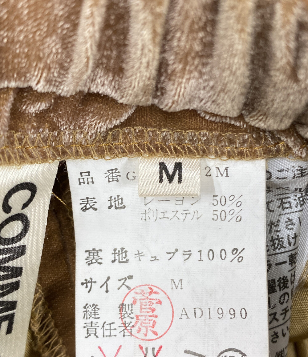 COMME des GARCONS ベロアワイドパンツ ベージュ GP-05012 メンズ SIZE M コムデギャルソン