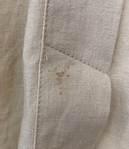 ISSEY MIYAKE 80s 筆タグ 変形ノーカラージャケット クリーム レディース SIZE 9 イッセイミヤケ