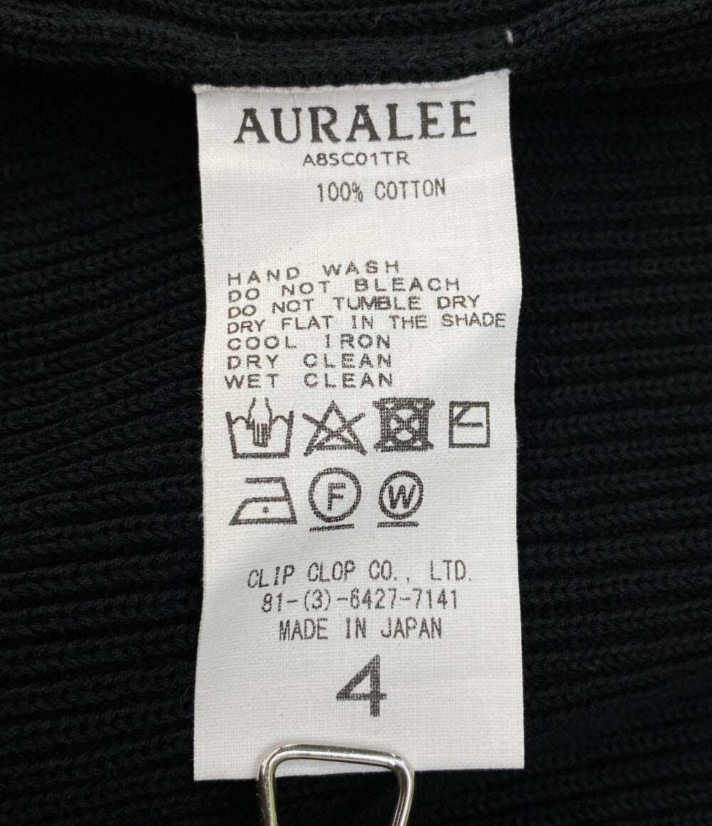 美品 AURALEE カーディガン SUPER HARD TWIST RIB KNIT CARDIGAN A8SC01TR メンズ SIZE 4 オーラリー