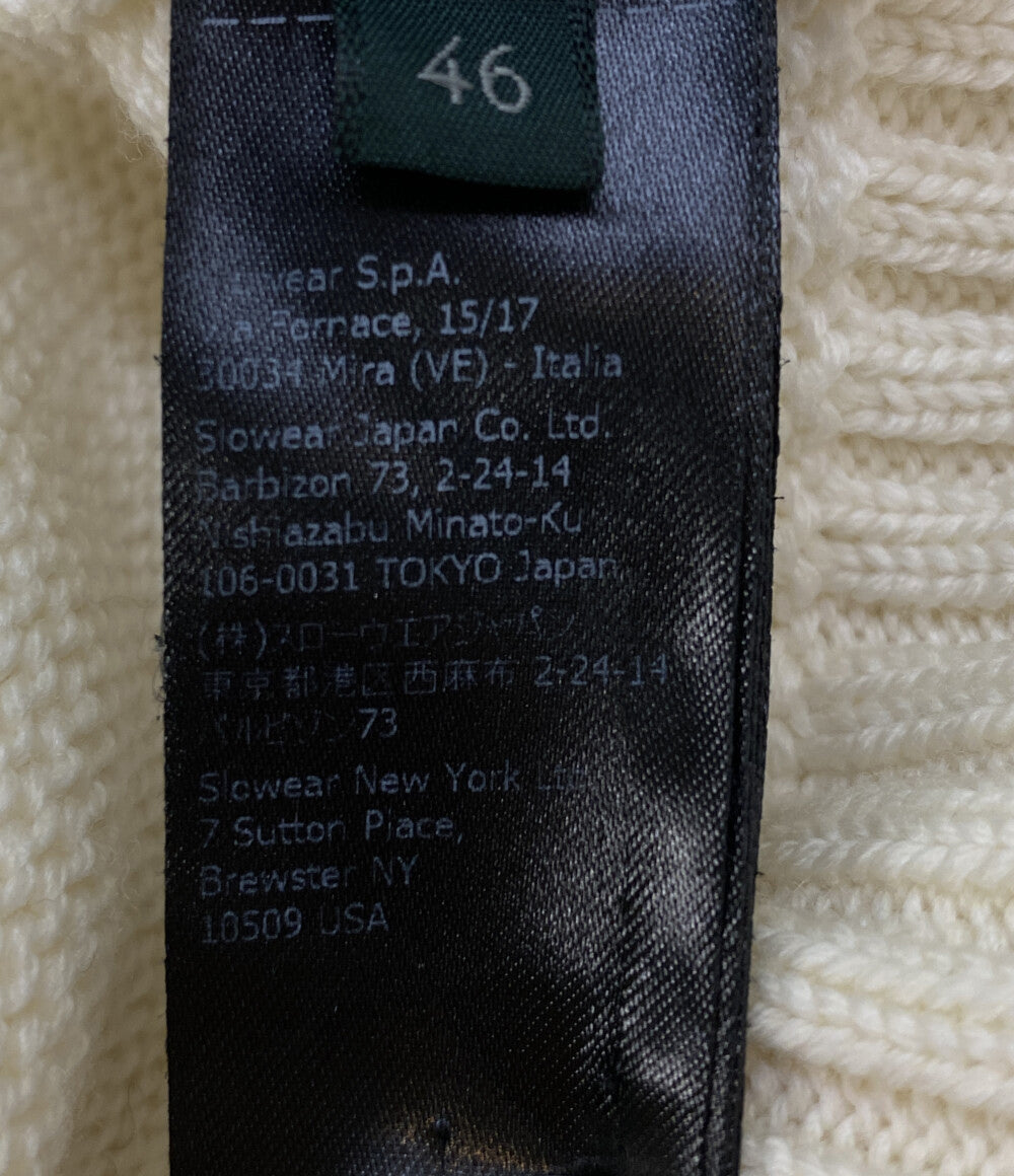 美品 ZANONE カーディガン CHIOTO スタンドカラーカーディガン ホワイト メンズ SIZE 46 ザノーネ