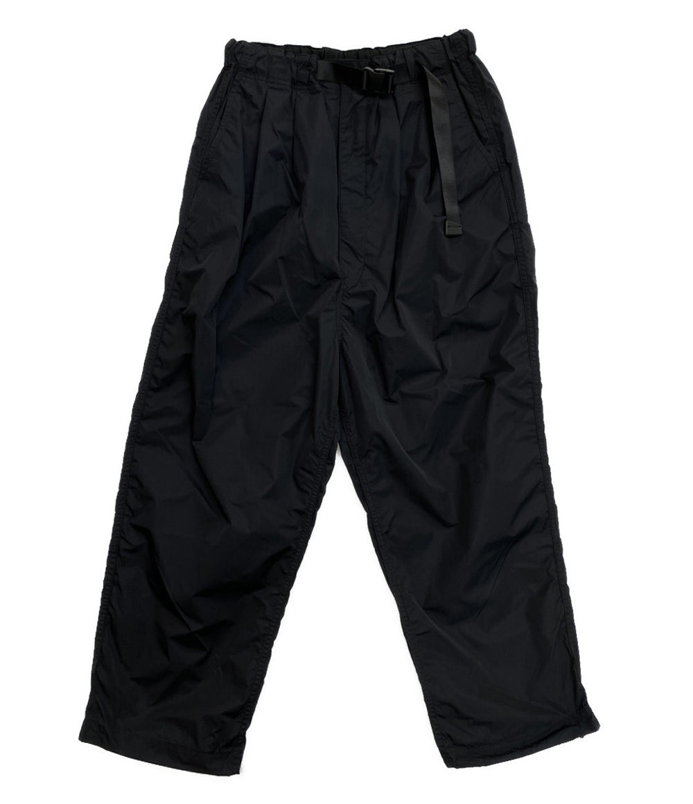 美品 COMME des GARCONS HOMME ナイロンタフタテーパードパンツ 25SS HQ-P007 ブラック メンズ SIZE S コムデギャルソンオム