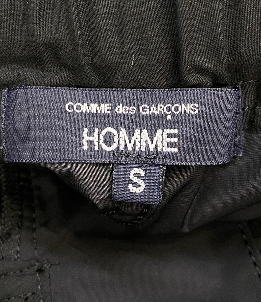 美品 COMME des GARCONS HOMME ナイロンタフタテーパードパンツ 25SS HQ-P007 ブラック メンズ SIZE S コムデギャルソンオム