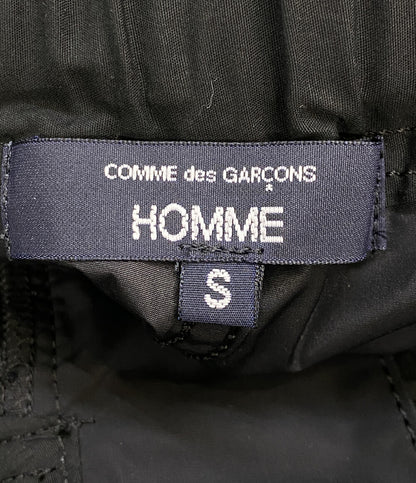 美品 COMME des GARCONS HOMME ナイロンタフタテーパードパンツ 25SS HQ-P007 ブラック メンズ SIZE S コムデギャルソンオム