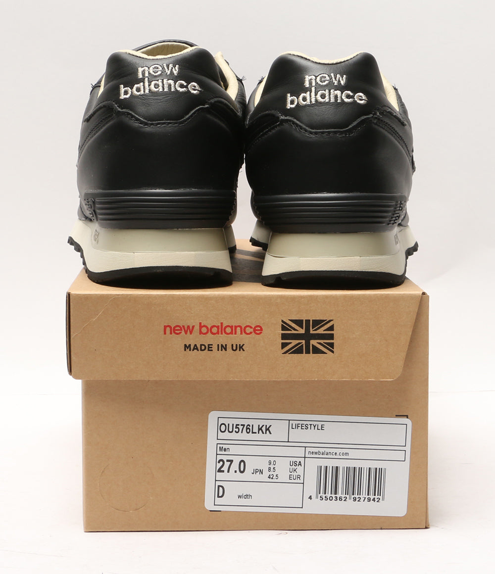 美品 new balance スニーカー レザー ブラック OU576LKK メンズ SIZE USA 9 ニューバランス