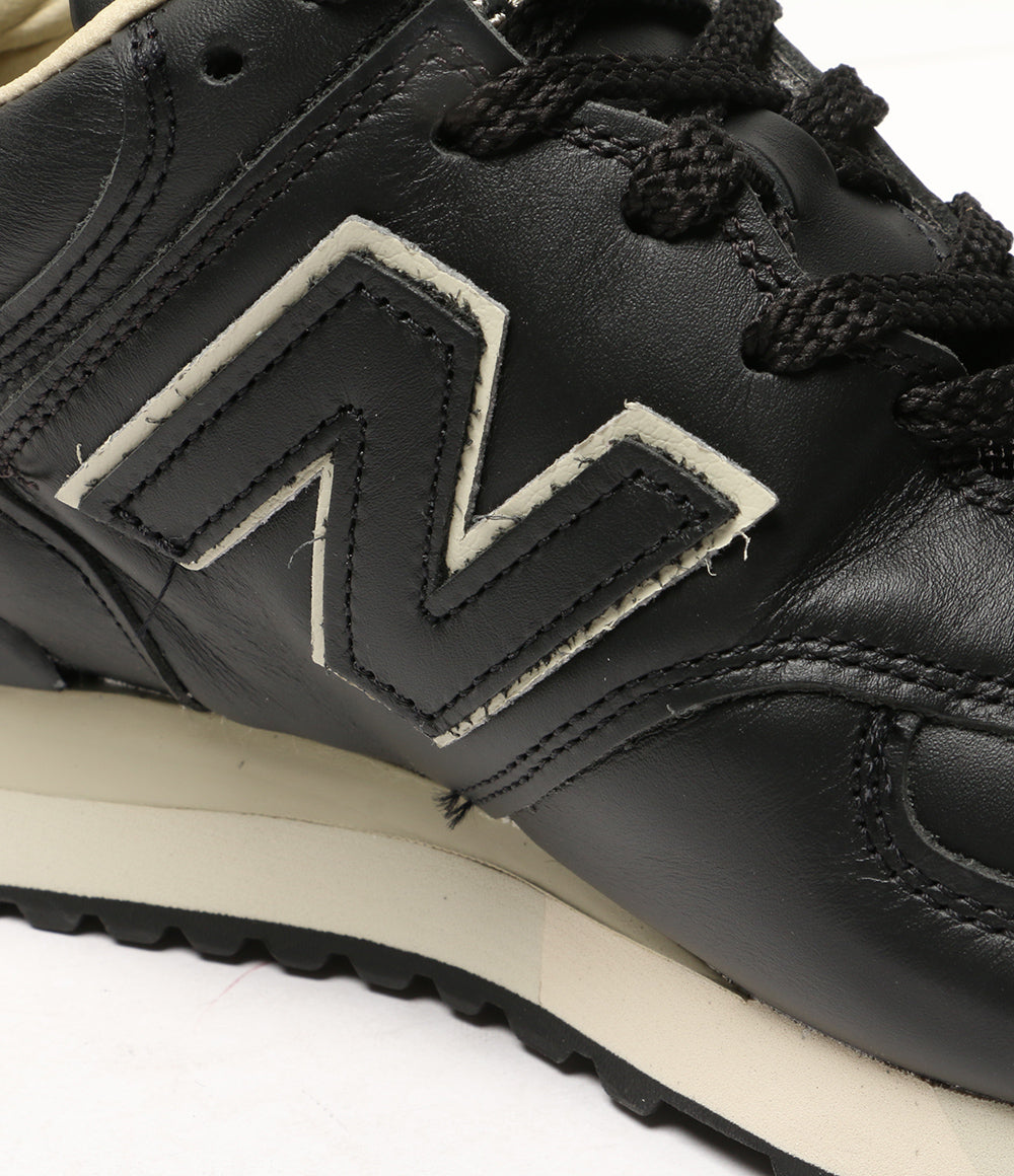 美品 new balance スニーカー レザー ブラック OU576LKK メンズ SIZE USA 9 ニューバランス
