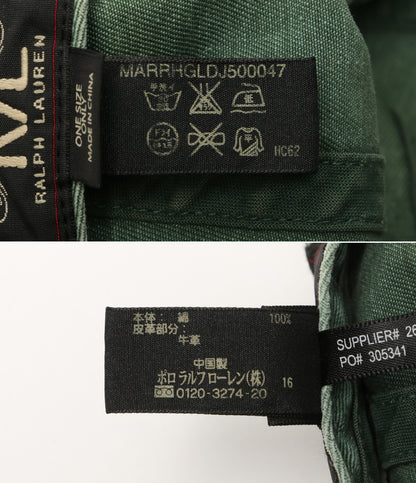 RRL コットンツイルキャップ 6パネル グリーン メンズ SIZE ONE SIZE ダブルアールエル