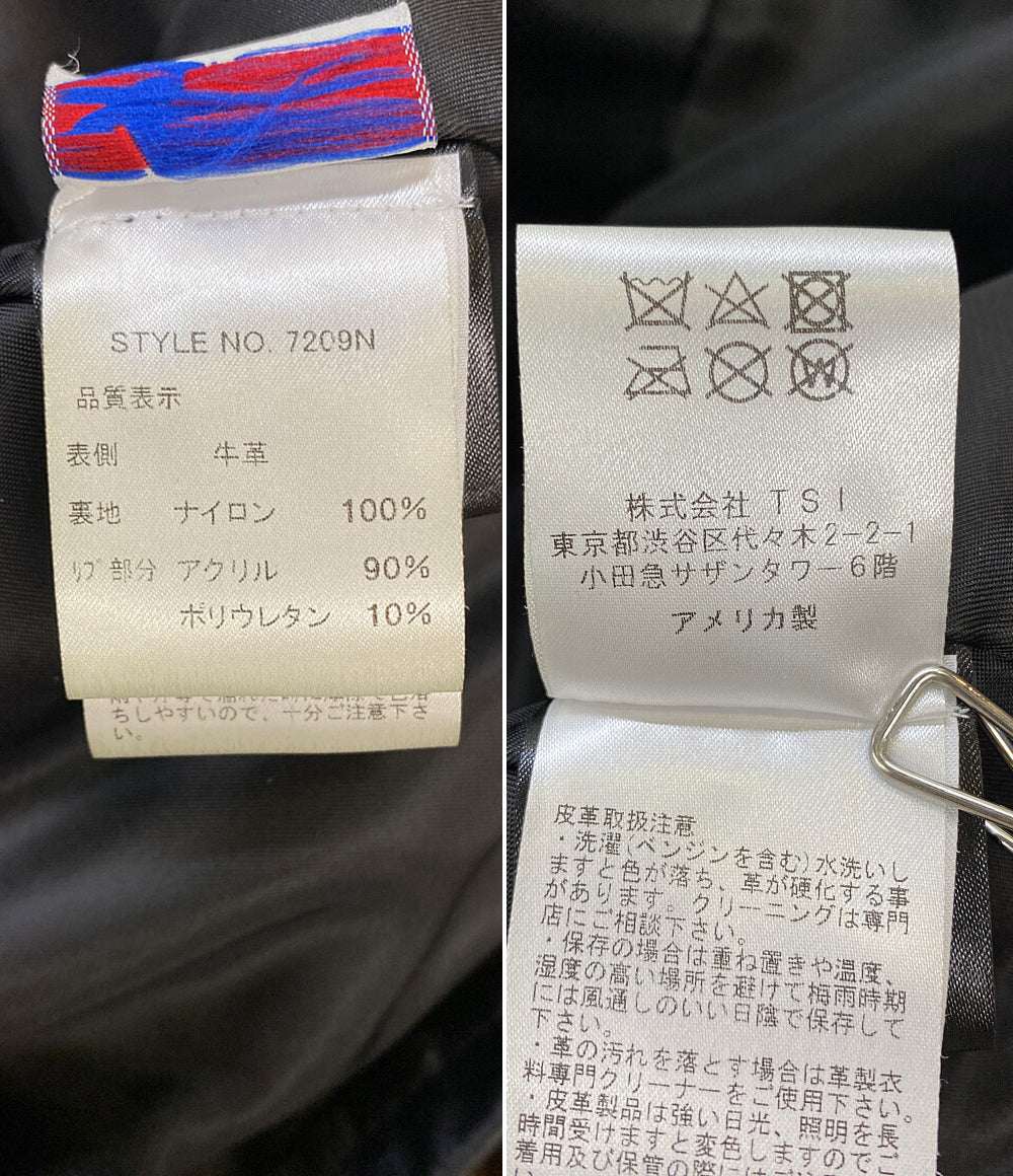 SCHOTT トラッカージャケット レザー USA製 ブラック メンズ SIZE 42 ショット