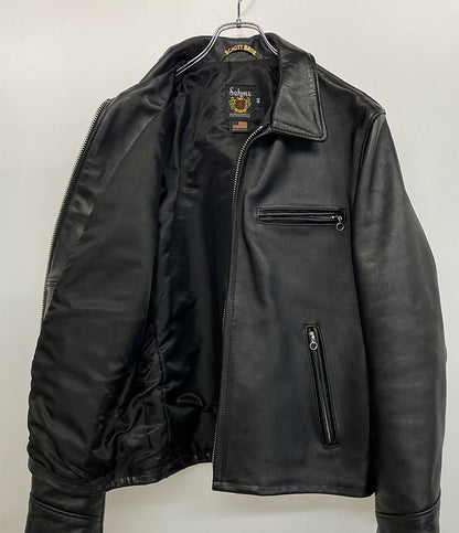 SCHOTT トラッカージャケット レザー USA製 ブラック メンズ SIZE 42 ショット
