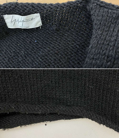 YOHJI YAMAMOTO POUR HOMME ウールニットロングコート ブラック HB-K47-188 メンズ SIZE - ヨウジヤマモトプールオム