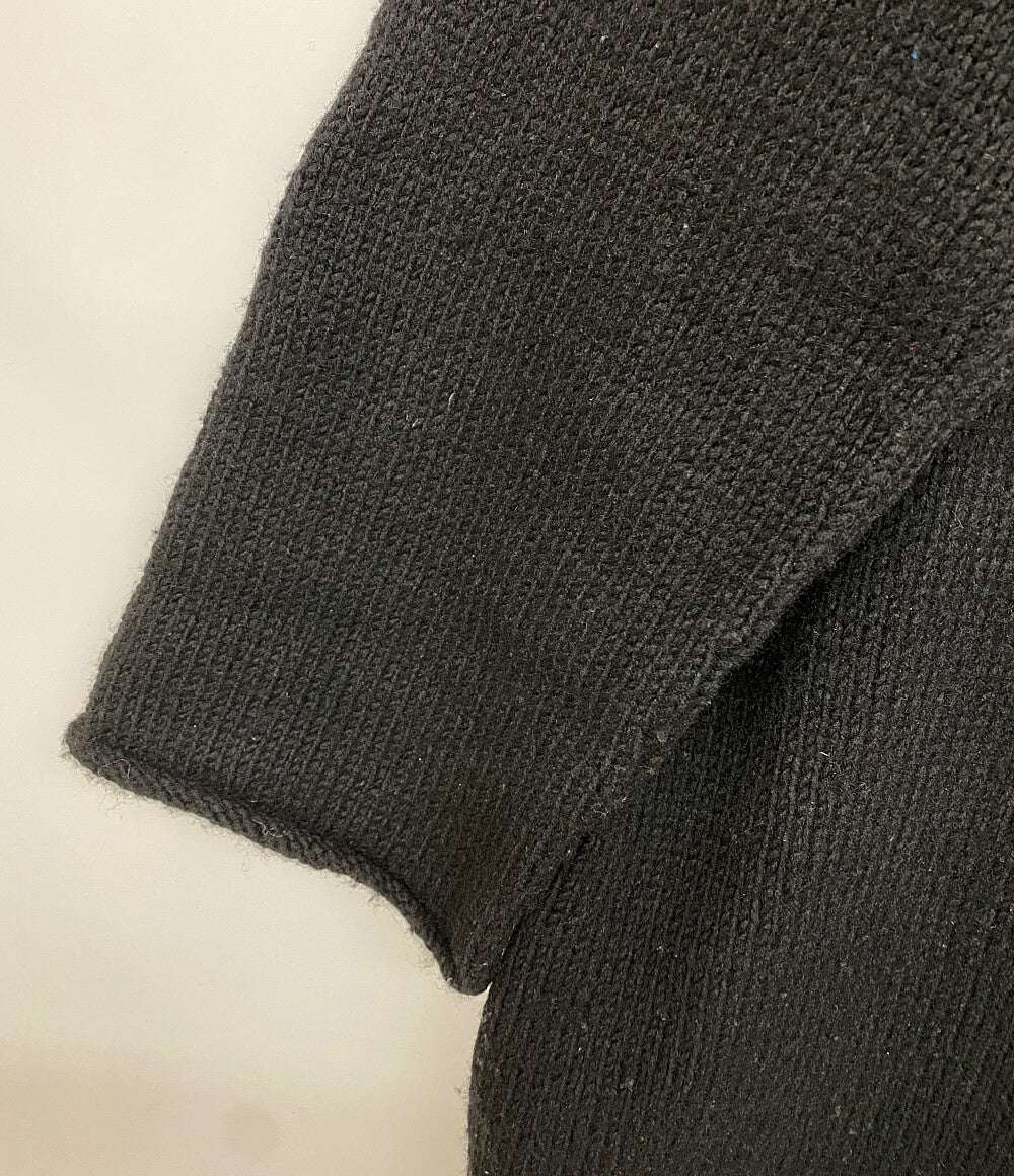 YOHJI YAMAMOTO POUR HOMME ウールニットロングコート ブラック HB-K47-188 メンズ SIZE - ヨウジヤマモトプールオム