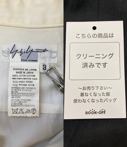 YOHJI YAMAMOTO POUR HOMME ドッキングシャツ 敗残兵期 08SS メンズ SIZE 3 ヨウジヤマモトプールオム