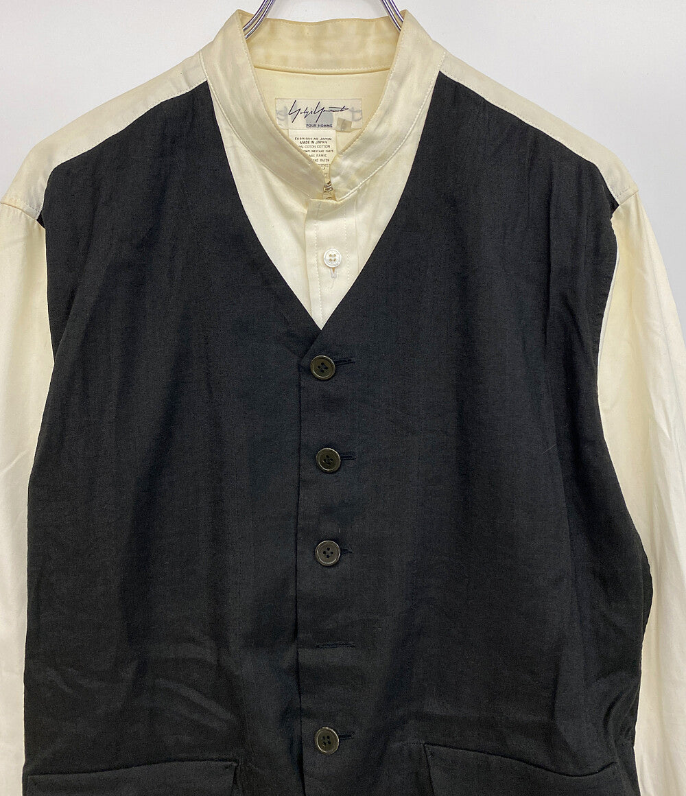 YOHJI YAMAMOTO POUR HOMME ドッキングシャツ 敗残兵期 08SS メンズ SIZE 3 ヨウジヤマモトプールオム